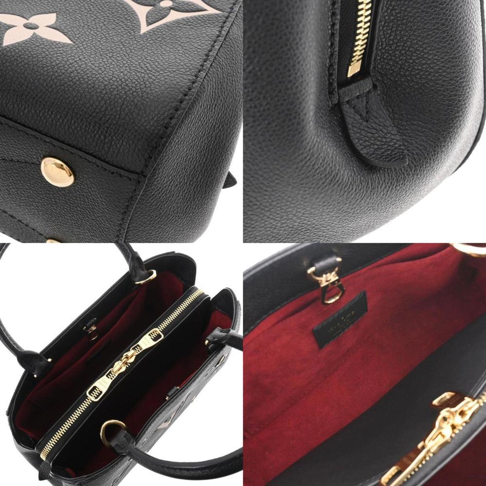 LOUIS VUITTON Louis Vuitton Monogram Emplant Montaigne BB Noir Beige M45489 W... - Picture 10 of 12